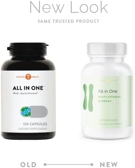 Holistic Health All in ONE Multi Vitamin and Mineral for Antioxidant Boost, Multi Minerals Supplement for Supporting Methylation and Immunity Boost, 120 Capsules