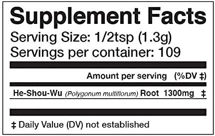 Anima Mundi Apothecary Healthy Hair Vitamins - Adaptogenic He Shou Wu - Fo Ti Root Hair Supplements for Women and Men - Also Supports Liver, Immune & GI Function (5oz / 142g)