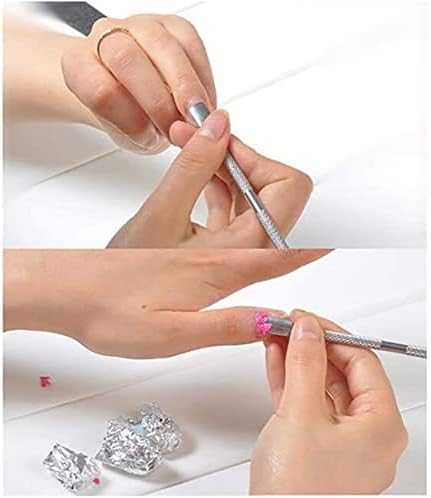 1 Pc Silver Cuticle Pusher and Spoon Double-end Nail Cleaner Stainless Steel Cuticle Remover Manicure Nail Dirt Cleaner Tool Practical