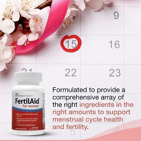 Fairhaven Health FertilAid for Women | Prenatal Multivitamin Fertility Supplements for Women | Conception for her with Vitex and Folate | Support Cycle Regularity and Ovulation* | 90 Capsules