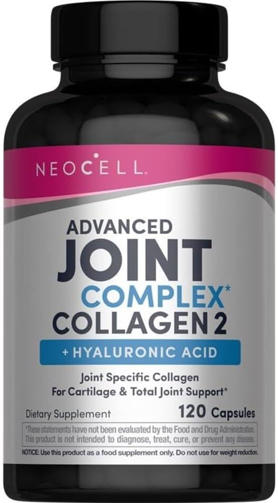 NeoCell Joint Complex Supplement | 120 Capsules | Plus Hyaluronic Acid | Collagen Type II