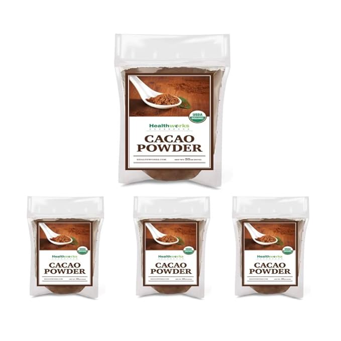 Healthworks Superfoods Organic Cacao Powder - 80 Oz / 5 Lbs - Cocoa Chocolate Substitute - Rich Choclate Flavour - Sugar-Free, Keto, Vegan & Non-GMO - Peruvian Bean/Nut Origin - Antioxidant Superfood