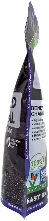 Green Piece® Activated Charcoal Pure - Course Grain Air Purifying Bag - Kid/Pet Friendly Air/Water Fresheners - Odor Absorber - Resealable Bag Made by Green Piece (1 Pound)