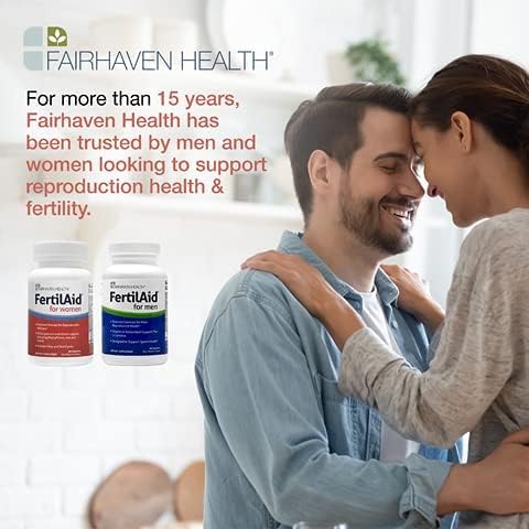 Fairhaven Health FertilAid for Women | Prenatal Multivitamin Fertility Supplements for Women | Conception for her with Vitex and Folate | Support Cycle Regularity and Ovulation* | 90 Capsules