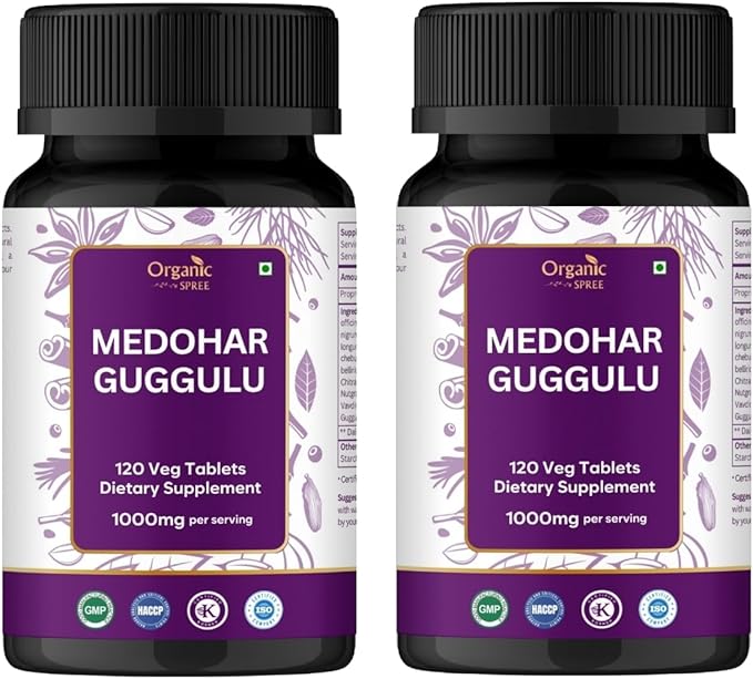 Medohar Guggulu 120 Tablets – Ayurvedic Formula – Supports Metabolism & Immune Health* - Pack of 2