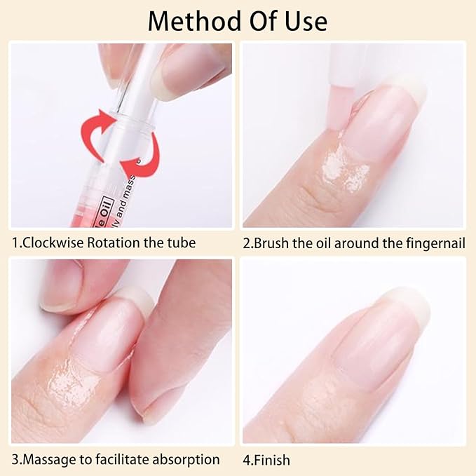 Cuticle Oil Pen for Nails Care,Nail Oil for Strength,Nourish Moisten Care to Reduce Nail Cracking and Dry for Weak peeling brittle and thin nails (12pcs pen, 1)