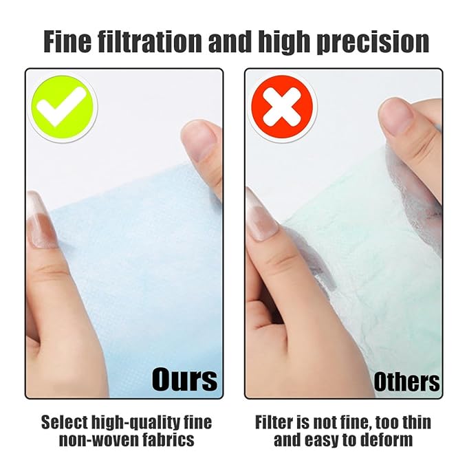 100 Sheets Nail Dust Collector Filter Paper,Blue PP Material Dust Collector Nail Tech Filter Cotton Pad Replacement Nail Vacuum Dust Vollector Filters Film Paper For Nail Supplies Nail Accessories