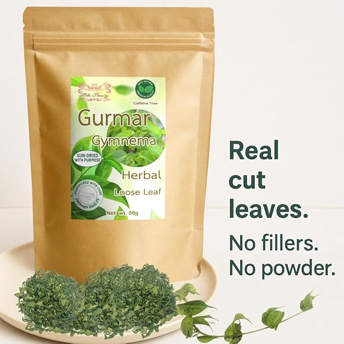 Hida Beauty Gurmar Gymnema Sylvestre Tea 1.76 Ounce Dried Loose Leaf