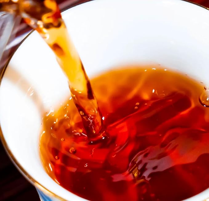 HOYNISE – USDA Organic Pu-erh Tea Loose Leaf- Chinese Yunnan Ripe Puerh Tea - Zero Artificial Flavorings & Additives - High Mountain Grown, 100g/3.5oz