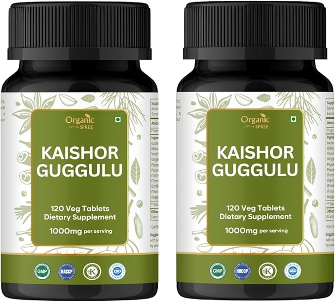 Kaishor Guggulu 120 Tablets - Supports Healthy Joints* - Ayurvedic Formulation - Certified and Vegetarian (2)