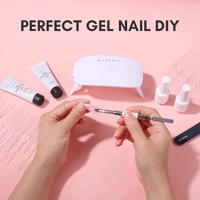 Makartt Poly Nail Gel:Builder for Extension and Strengthener, Tender Nude Pink, 50 ML, Strong and Half Solid Texture, Long-Lasting and Easy to Use Manicure Supplies-Peachy