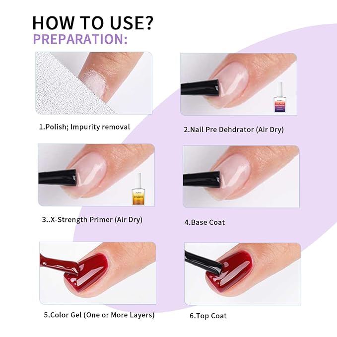 AIJIMEI 18ml Nail Prep Dehydrator And Nail Primer X-Strength Set For Acrylic Nail Products Nail Primer And Dehydrator Nail Bonding Nails(18ml/0.63fl.oz)