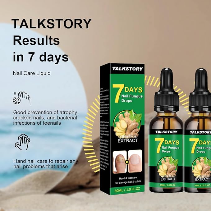 2 Pcs 7 Days Ginger Nail Treatment Nail Serum, Ginger Cuticle Care Oil for Nails, GingerNail Care Essential Oil for Strengthen & Promote Nails Growth