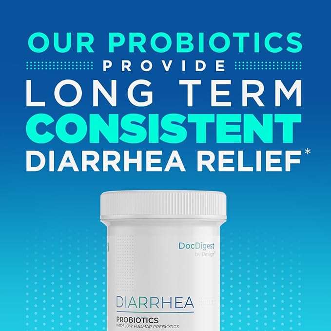 IBS Anti Diarrhea Probiotic for Diarrhea Relief and IBS-D - Clinically Studied Antidiarrheal Pills for Long-Term Comfort - Diarrhea Medication for Adults - Specialized IBS Supplement and Medicine