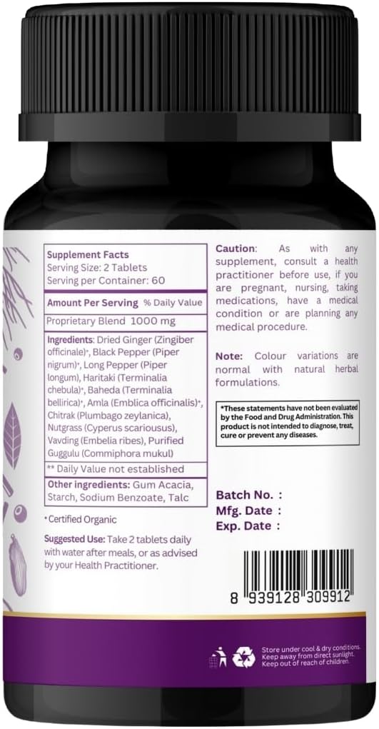 Medohar Guggulu 120 Tablets – Ayurvedic Formula – Supports Metabolism & Immune Health* - Pack of 3