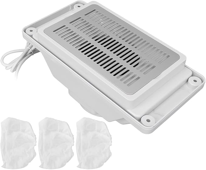 13-Watt Powerful Table Nail Dust Collector, High-Efficiency Vacuum Suction System for Acrylic Gel Nail Polishing, Manicure Tool Featuring Dust Bag for Salon & Home Use