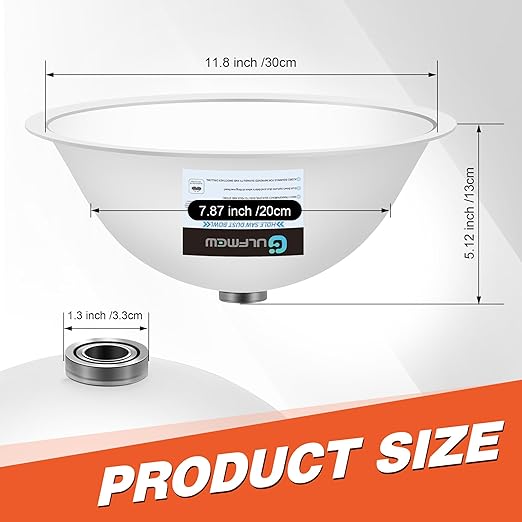 2 Pack Drill Dust Bowl & Hole Saw Dust Bowl for Drilling, Installing Recessed Lights and Works with All Hole Saws, Silicone Transparent Drill Sawdust Collector, Adds Bearings for Durability