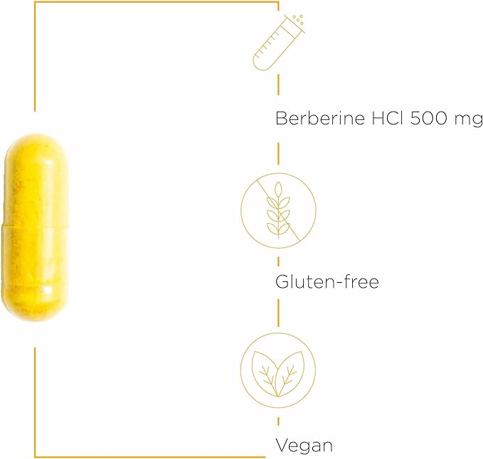 Integrative Therapeutics Berberine - Supplement for Cellular Energy Metabolism & Metabolic Support* - Dairy-Free & Gluten-Free - 60 Capsules (60 Servings)