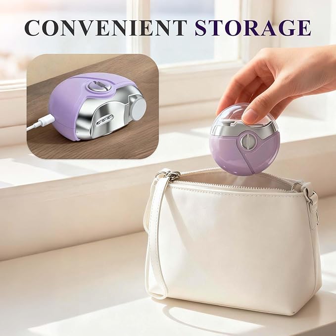 3 in 1 Electric Polishing Automatic Nail Clippers, 2025 New Electric Nail Clipper for Baby Adults, Rechargeable Electric Toenail Clippers for Seniors, Smart Nail Trimmer Kits (Purple)