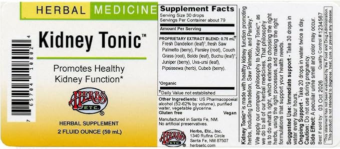 Herbs Etc. Kidney Tonic™ 2 oz