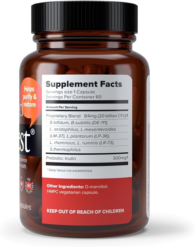 Heart Centered Probiotics to Support The Cardio Vascular System and Heart Health, 20 Billion CFU, Non-GMO and Gluten Free, 60 Capsules