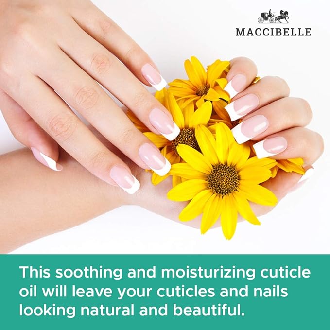 Maccibelle Pure Cuticle & Nail Oil Pen 2ml Heals Dry Cracked Cuticles (Crisp Lemon)