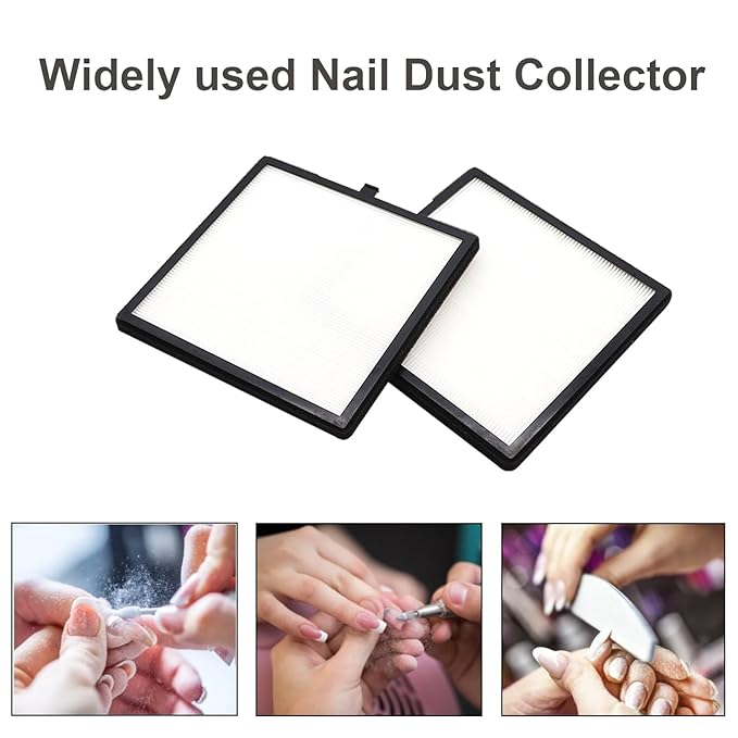 Electric Nail Dust Collector Machine Nail Dust Vacuum Cleaner Professional Manicure Nail Dust Collector Fan Nail Salon Dust Extractor with 1 Reusable Filters Nail Salon Dust Extractor for Home