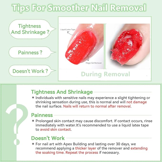 Born Pretty Magic Gel Nail Polish Remover, HEMA&TPO FREE,Quickly Remove Nail Polish in 2-5 Minutes,No Need for Foil Soaking Or Wrapping