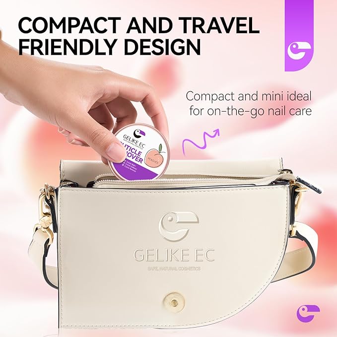 gelike ec Cuticle Cream for Dry Damaged Cuticles Organic Nail Cuticle Remover for Dry, Rough Hands Cracked Rigid Skin - Professional for Salon Home Use
