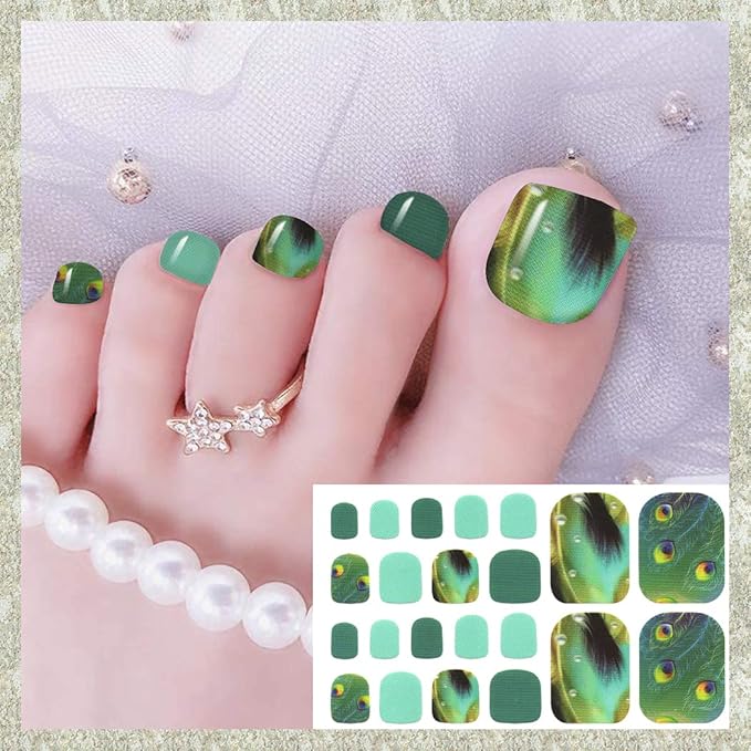WOKOTO 20 Sheets Marble Print Fingernail and Toenail Nail Polish Strips Full Wraps for Women Kit with Nail File Gradient Gel Nail Strips Stick On Nail Polish Stickers Set for Girls Women