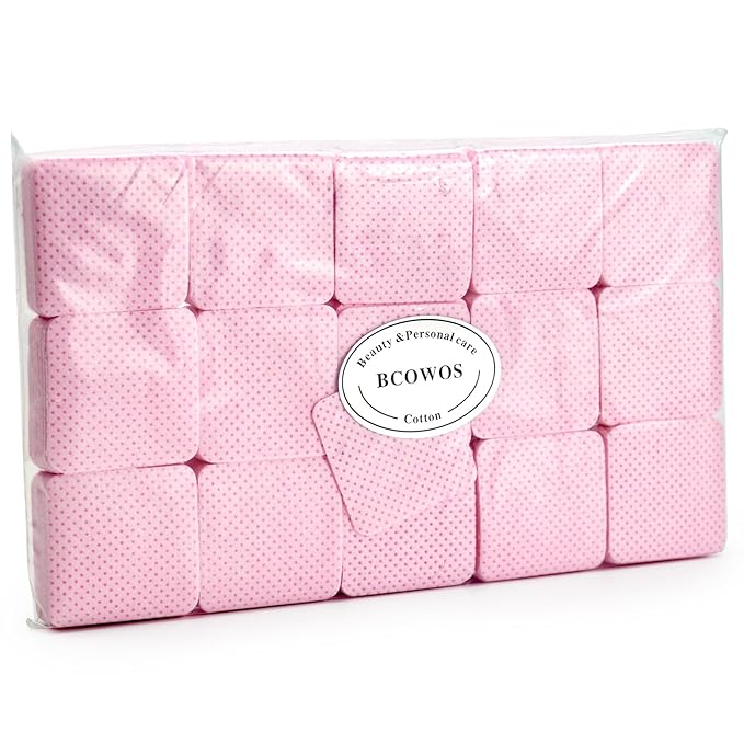 Pink Lint Free Nail Wipes- 540PCS Super Absorbent Nail Polish Remover Pads- Disposable Lint Free Wipes for Nail Polish Removal, lash Extensions Application, Nail Care