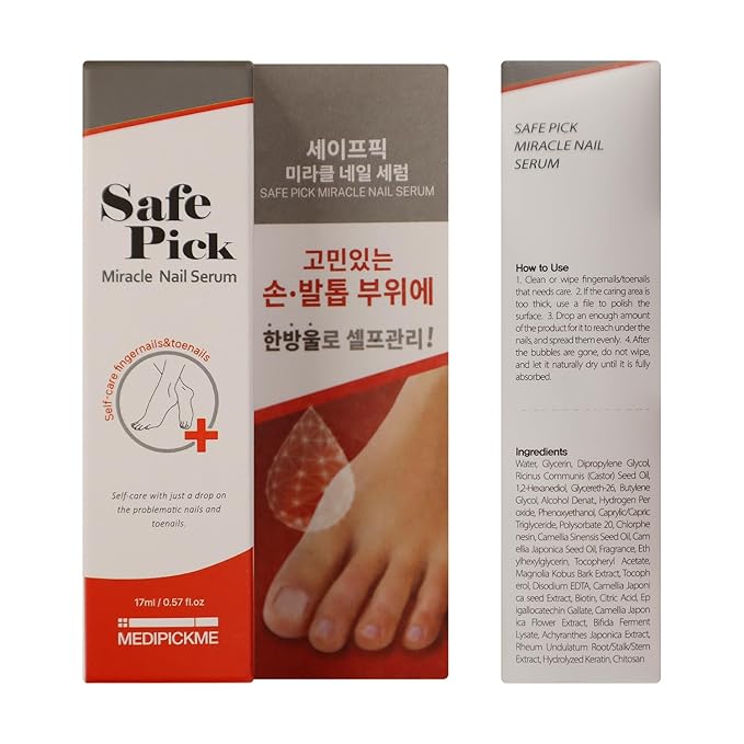 Safepick Intensive Nail Strengthener Serum for Weak, Thin & Damaged Fingernails - Keratin & Biotin Formula for Restoration & Growth Support - Quick-Drying
