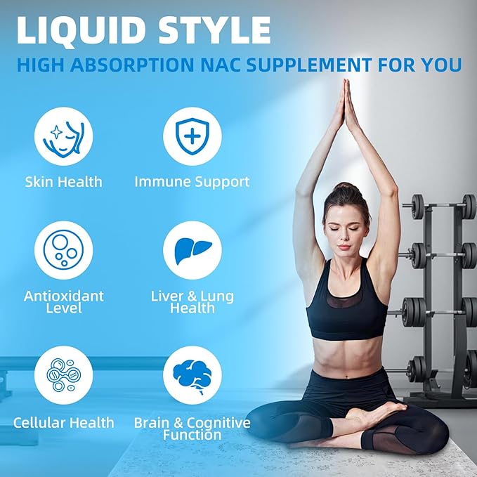 Liquid NAC Drops 1000MG, NAC Supplement N-Acetyl Cysteine with Alpha Lipoic Acid for Adults & Kids, Immune System & Antioxidant Support, Liver & Lung Health, Natural Lemon Flavor, Sugar Free, 2FL OZ
