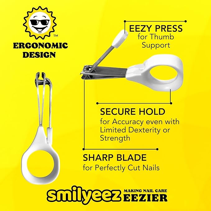 The Original Smilyeez EEZY Grip Nail Clipper EEZY to Hold Hard to Drop