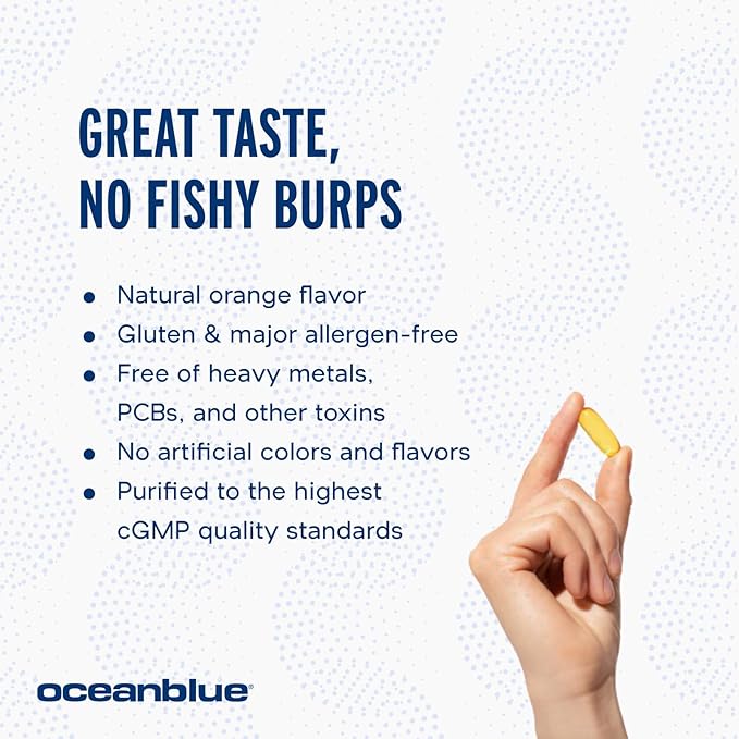 Oceanblue Omega-3 2100 Bundle – CoQ10 90ct + Triple Strength 60ct – High-Potency EPA, DHA & DPA – Heart & Brain Support – Orange Flavor, Burpless Fish Oil - 2 Pack