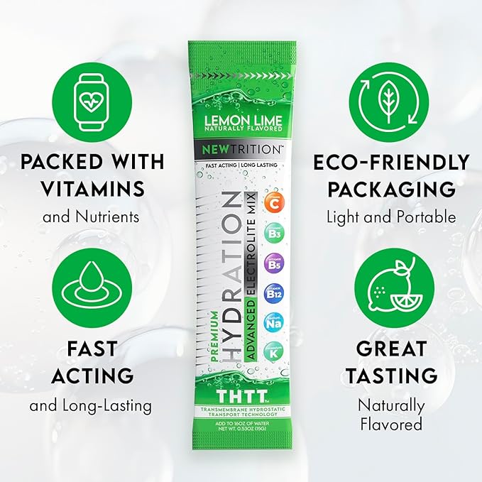 Hydration Powder, Electrolyte Powder Packets, Naturally Flavored Hydrating Packets for Water, Fast Acting Hydrate Electrolytes with Vitamins C & D