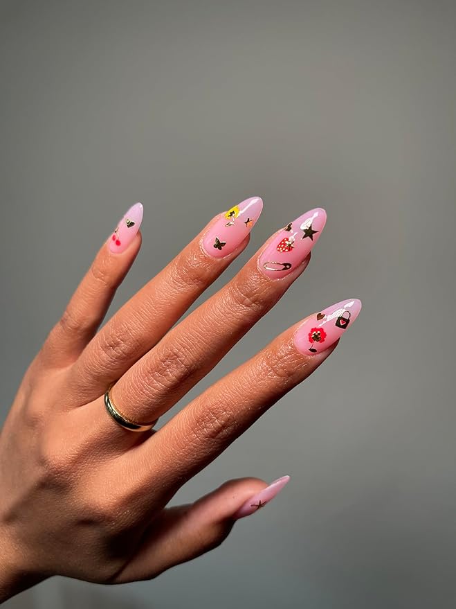 Deco Beauty Mon Cheri Nail Stickers - Lightweight & Easy-to-Apply Nail Art with Cute & Trendy Designs - Durable & Long-Lasting Nail Stickers for Women, Ideal for DIY Manicures