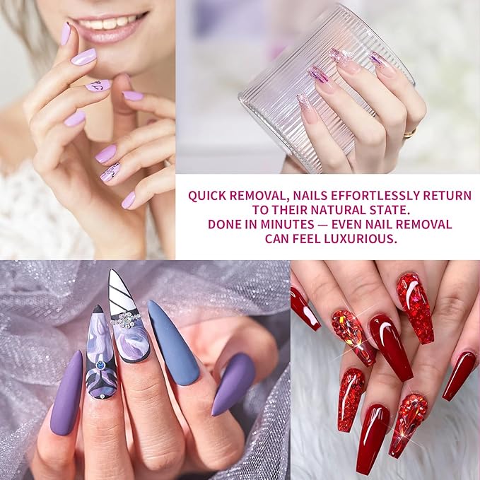 Gel Nail Polish Remover Kit – 15ML(0.5fl.oz) Fast Gel Remover No Soaking or Wrapping Needed, Includes Cuticle Pusher & Scraper, Easy Removal for Gel Nails, Perfect for Salons or Beginners