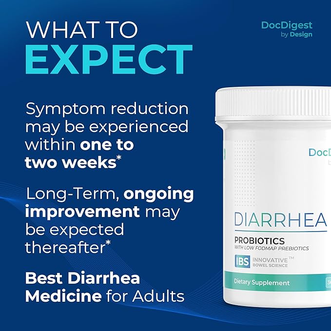 IBS Anti Diarrhea Probiotic for Diarrhea Relief and IBS-D - Clinically Studied Antidiarrheal Pills for Long-Term Comfort - Diarrhea Medication for Adults - Specialized IBS Supplement and Medicine