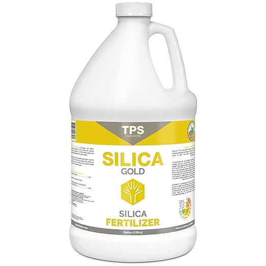 TPS NUTRIENTS Silica Gold Plant Strength Nutrient and Supplement with Bioavailable Silicon, 1 Gallon (128 oz)
