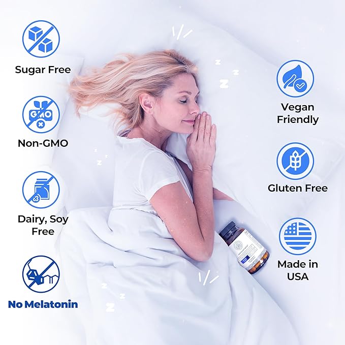 Happy Mammoth Deep Sleep Mode. Get A Perfect 7-9 Hours Sleep. Melatonin Free, Improves Sleep, Deeper Sleep, Less Waking Up. 3-in-1 Non-Habit-Forming Formula Calms The Nervous System for Better Sleep.