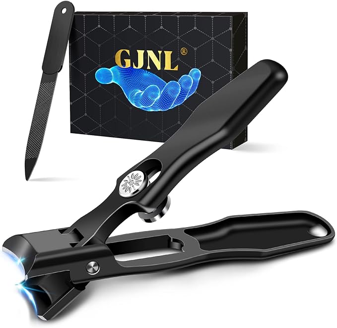 German Nail Clippers for Men with Catcher, Stocking Stuffers for Men Large Toenail Clippers for Thick Nails, Heavy Duty Ultra Anti-Splash Toe Nail Cutter, Christmas Xmas Presents Gifts for Adults