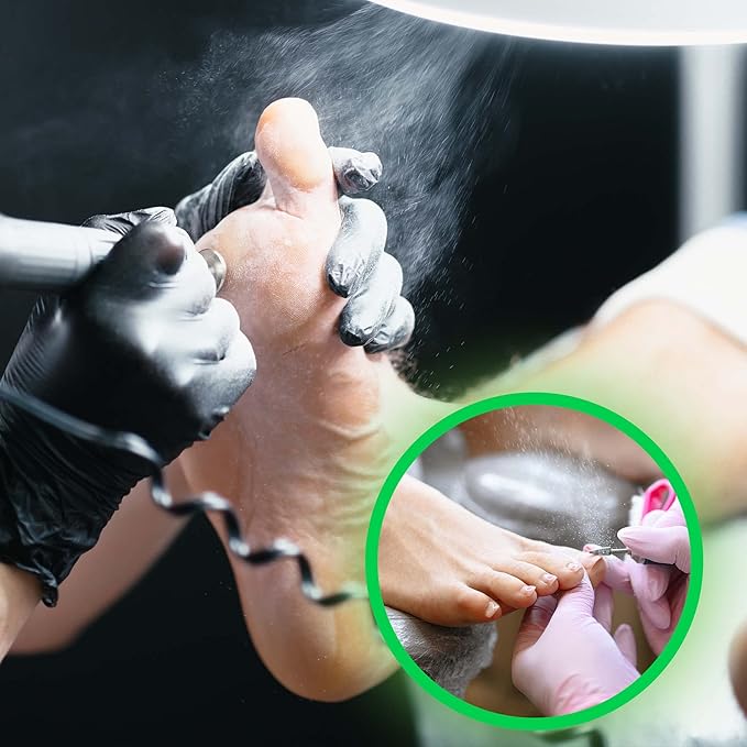 4BLANC® Alize Original Vacuum Nail Dust Collector for Pedicure with Built-in Dimmable LED Lamp, Certified HEPA 11 Medical Grade Replaceable Filter, and Universal Table Mount