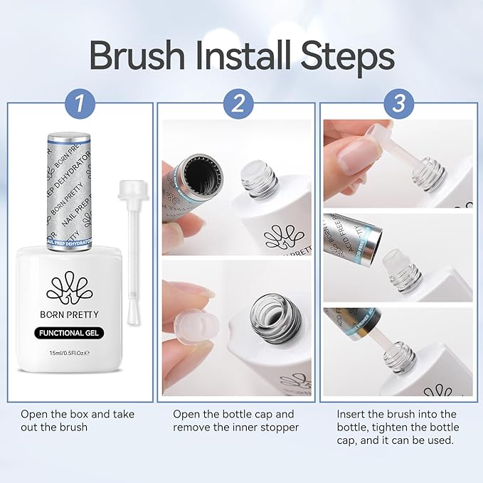 Born Pretty Natural Nail Prep Dehydrate, Acid Free Dehydrator for Acrylic and Gel Polish, Nail Tech Must Haves 15ml