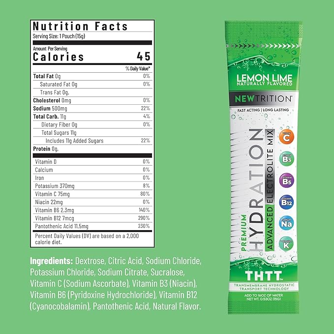 Hydration Powder, Electrolyte Powder Packets, Naturally Flavored Hydrating Packets for Water, Fast Acting Hydrate Electrolytes with Vitamins C & D