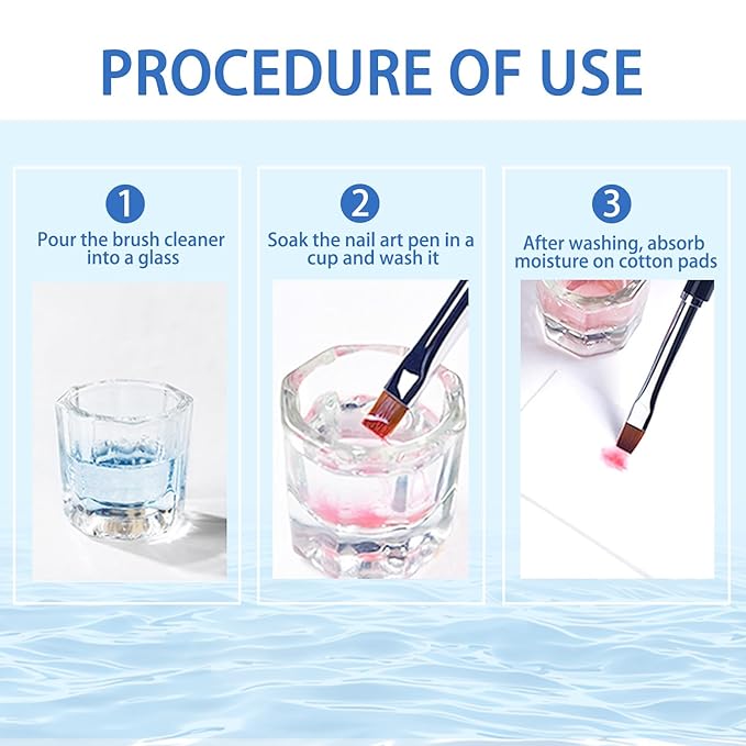 Brush Cleaner Nail Brush Cleaner Remover Cleanser,Brush Cleaning Solution120ml/4.2fl.oz Clean and Care Acrylic Nail Brushes Gel Polish Brushes Tech Supplies DIY Salon Home (2)