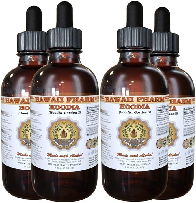 Hoodia Liquid Extract, Hoodia (Hoodia Gordonii) Tincture Supplement 4x4 oz
