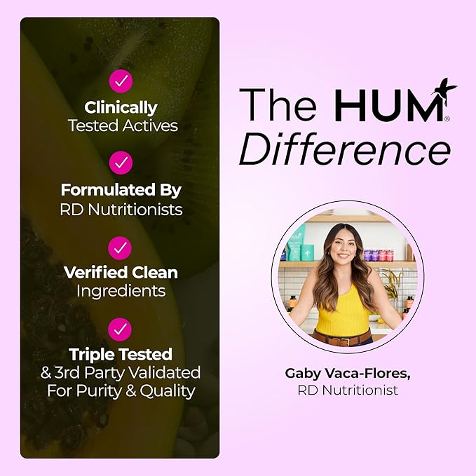 HUM Calm Ashwagandha Gummies for Women and Men, L-Theanine Ashwagandha Supplements for Daily Relaxation & Clarity Support, Vegan Fast Acting Gummy Formula, Mixed Berry Flavor, 60 Gummies
