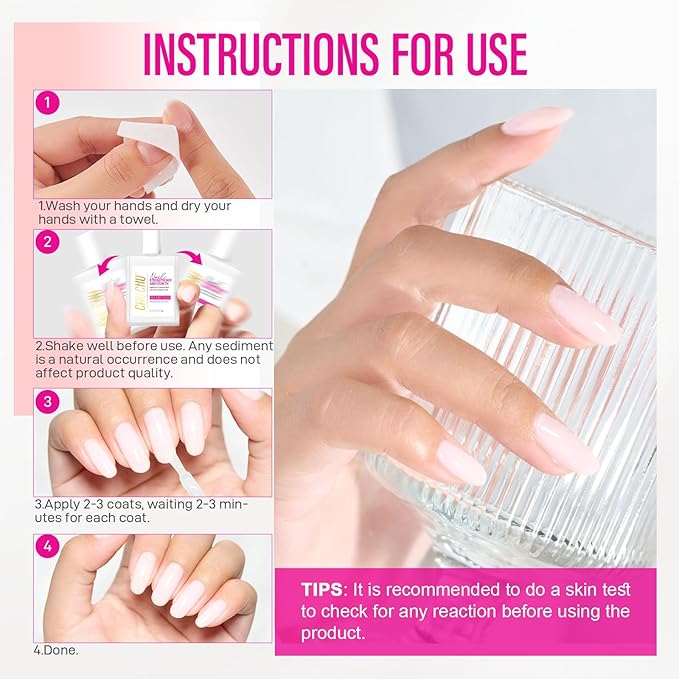 CHUCHU Nail Repair for Women: 15ML Milky White Nail Strengthener Hardener Extra Strong and Growth - Protein Ridge Filler Polish for Beginners Home Salon Gift
