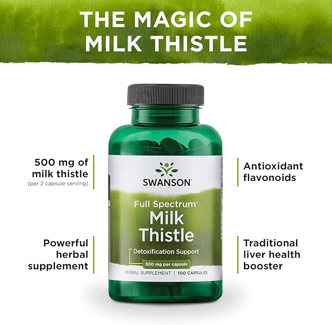 Full Spectrum Milk Thistle 500 mg 100 Caps